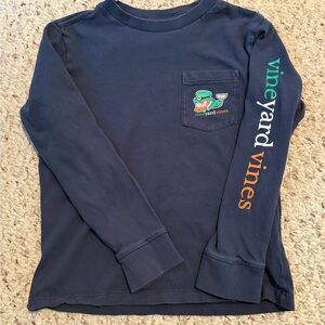 Vineyard Vines Shirt Boys 5 Long Sleeve Whale Logo Kids Casual St. Patricks Day